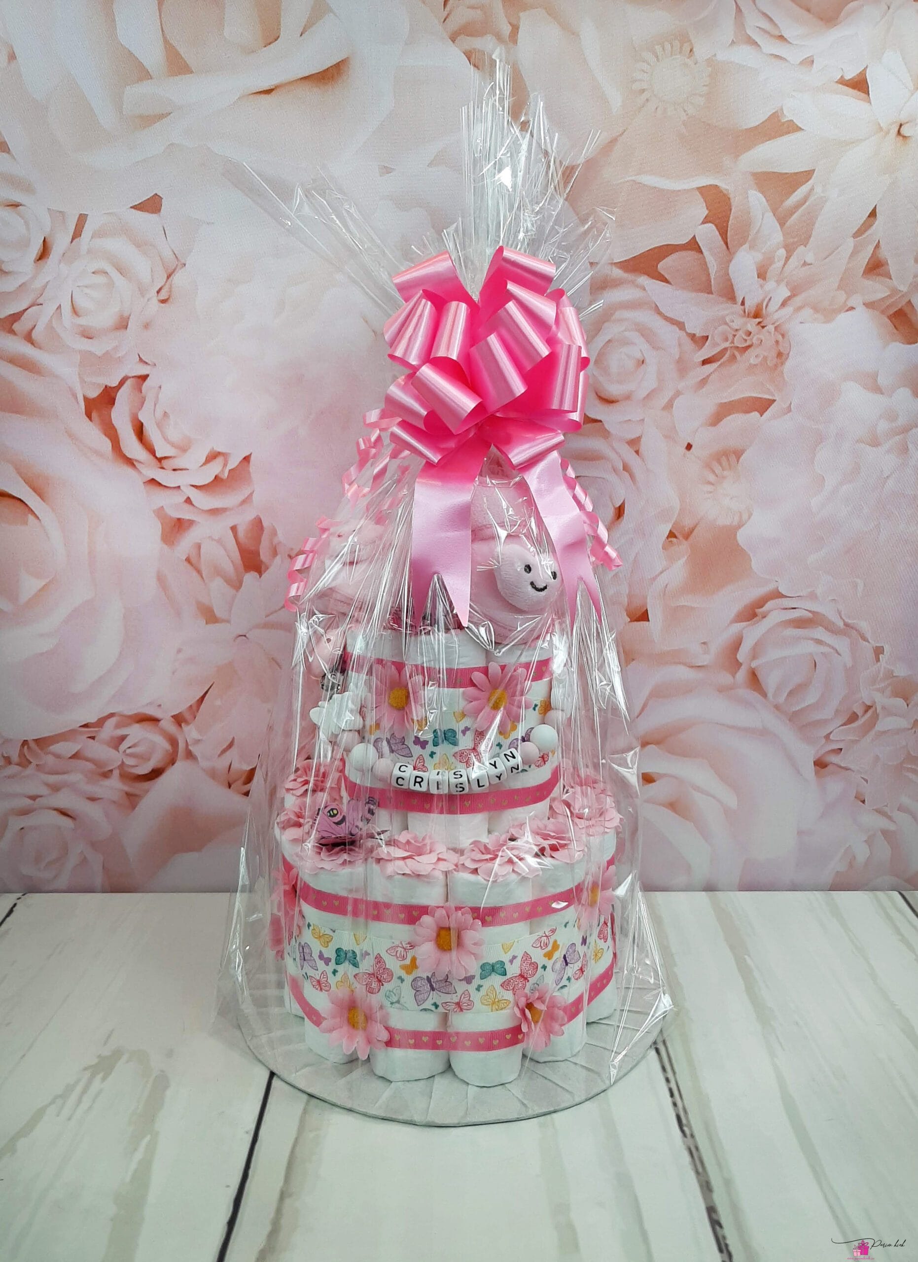 roosa väike mähkmetort papudega 3