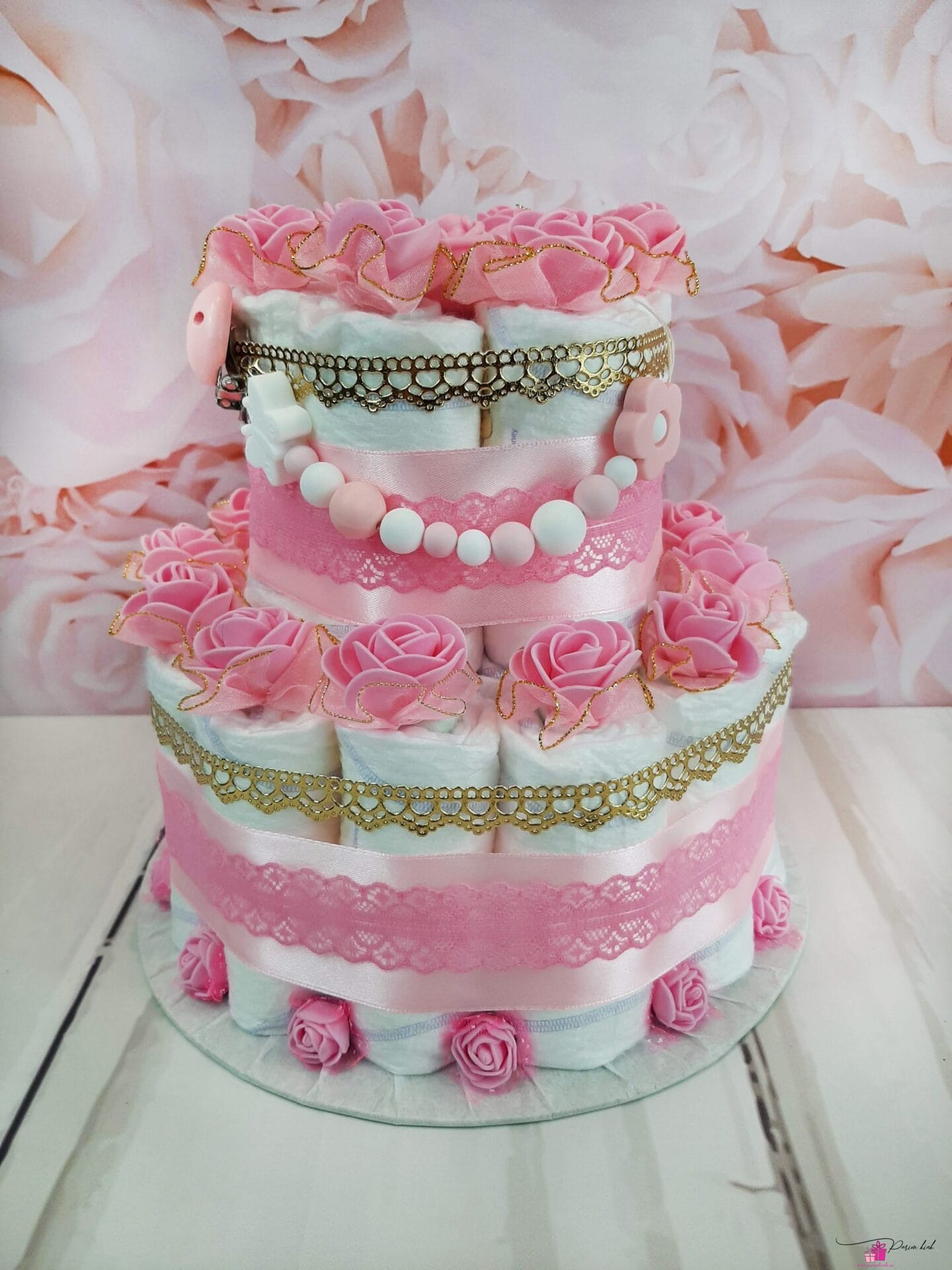 roosa väike mähkmetort