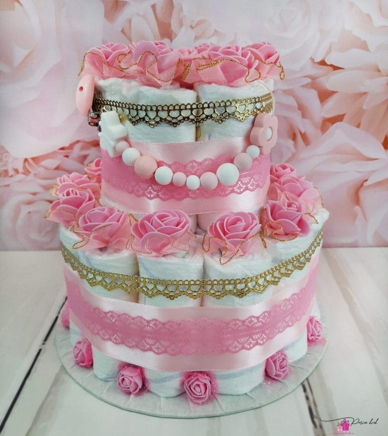 roosa väike mähkmetort