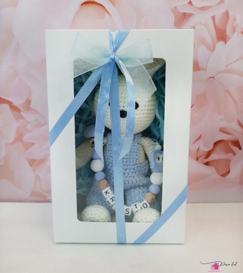 Sinine Amigurumi Jänes ja Lutikett 3 Sinine Amigurumi Jänes ja Lutikett 3