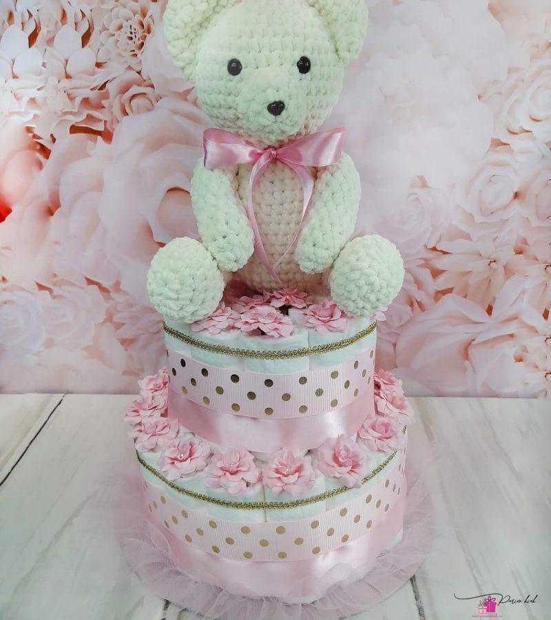 Roosa Mähkmetort Amigurumi Karuga Roosa Mähkmetort Amigurumi Karuga