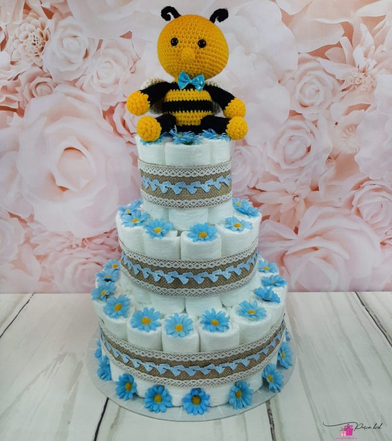 Sinine Mähkmetort Heegeldatud Mesilasega Sinine Mähkmetort Heegeldatud Mesilasega