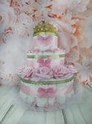 Roosa mähkmetort lipsukestega