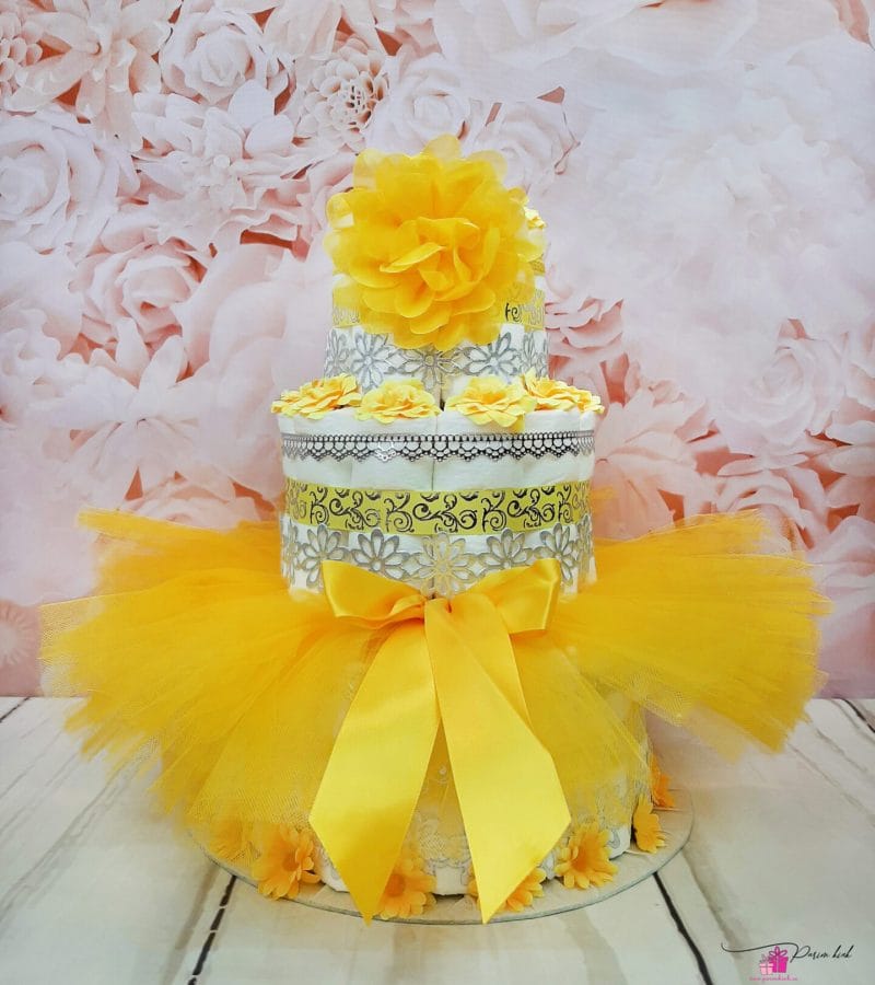 kollane mähkmetort tutu seelikuga kollane mähkmetort tutu seelikuga