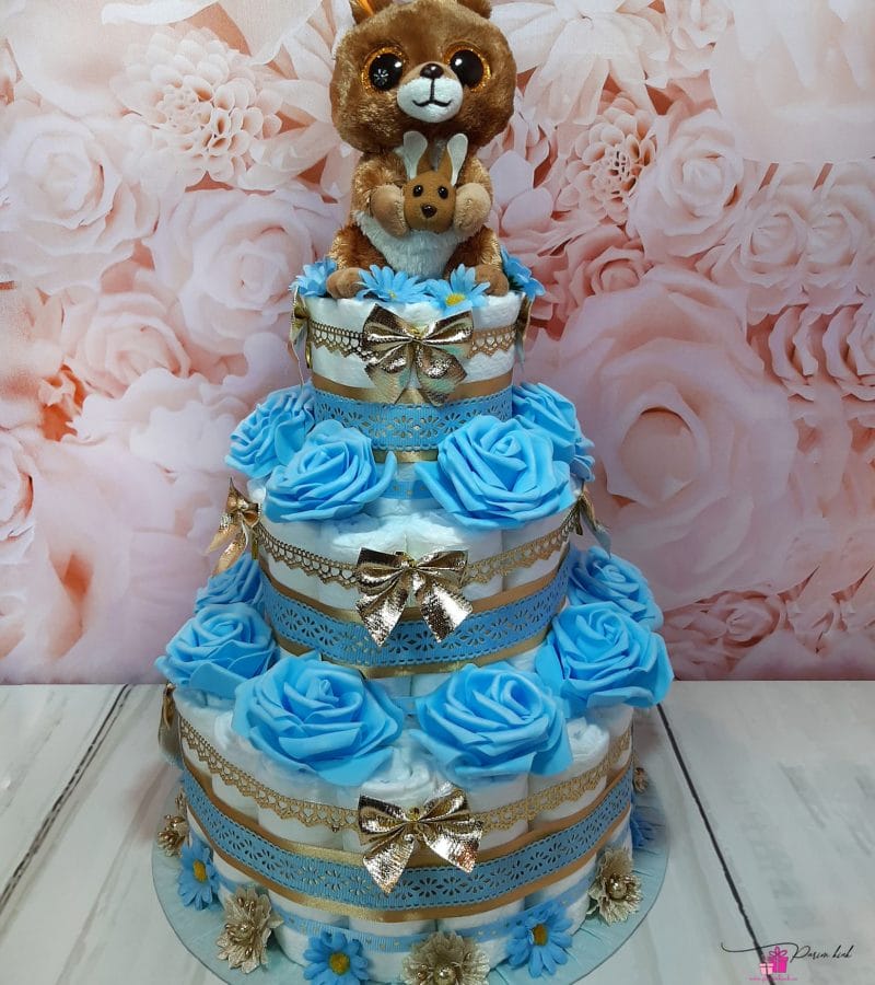 kuldsega mähkmetort känguruga 3