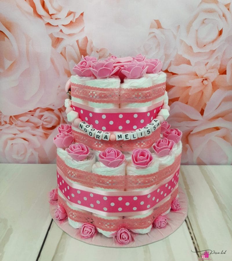 Roosa väike mähkmetort