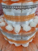 Hõbedane mähkmetort krooniga 1