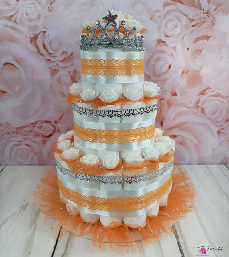 hõbedane mähkmetort krooniga hõbedane mähkmetort krooniga