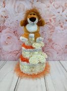 oranz ja kuldne mähkmetort lõviga