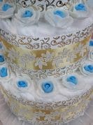 sinine mähkmetort pingviiniga