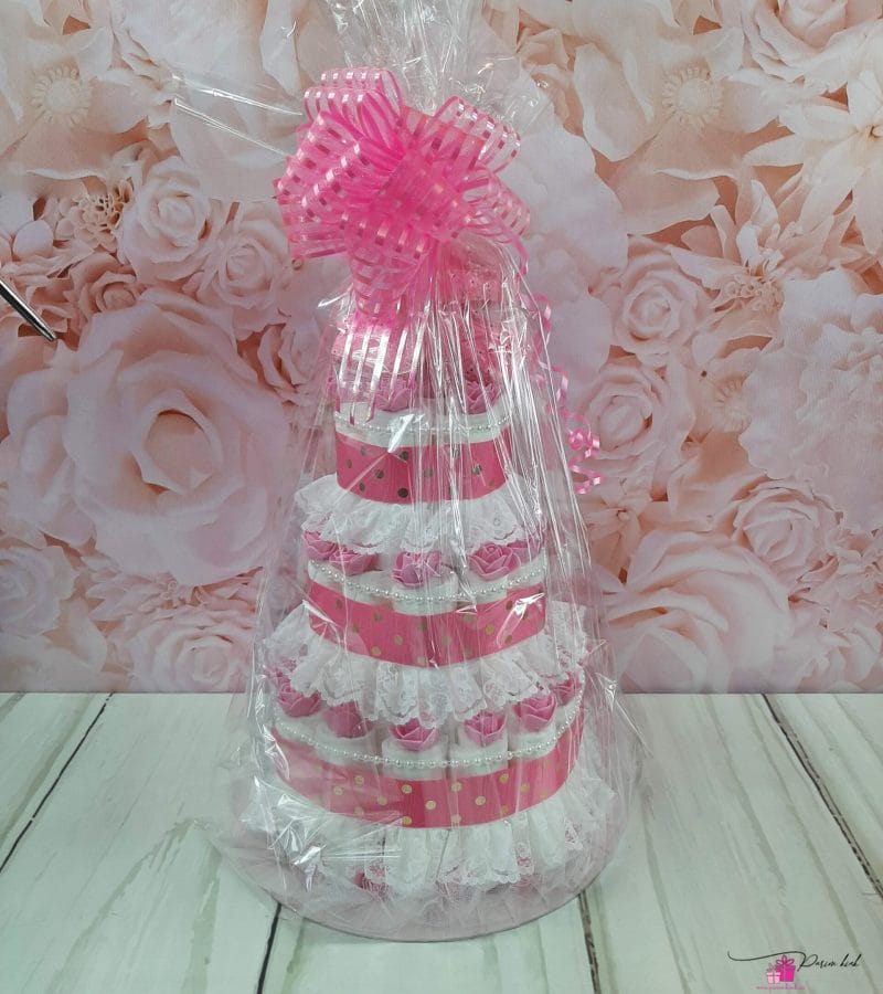 tumeroosa pakitud mähkmetort 1 tumeroosa pakitud mähkmetort 1