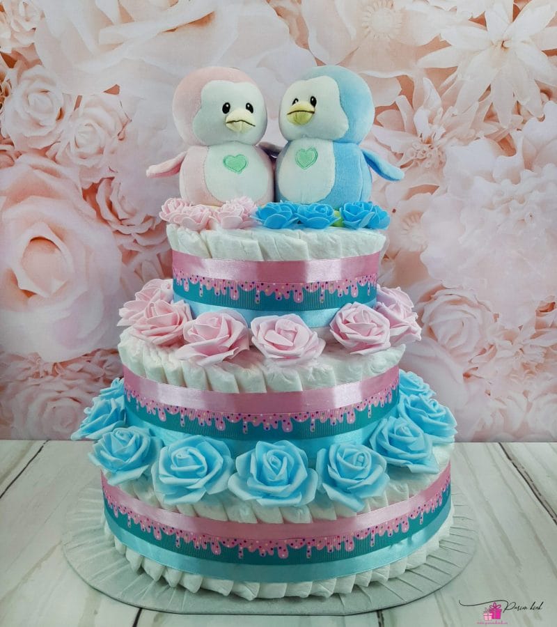 Kaksikute mähkmetort pingviinidega Kaksikute mähkmetort pingviinidega