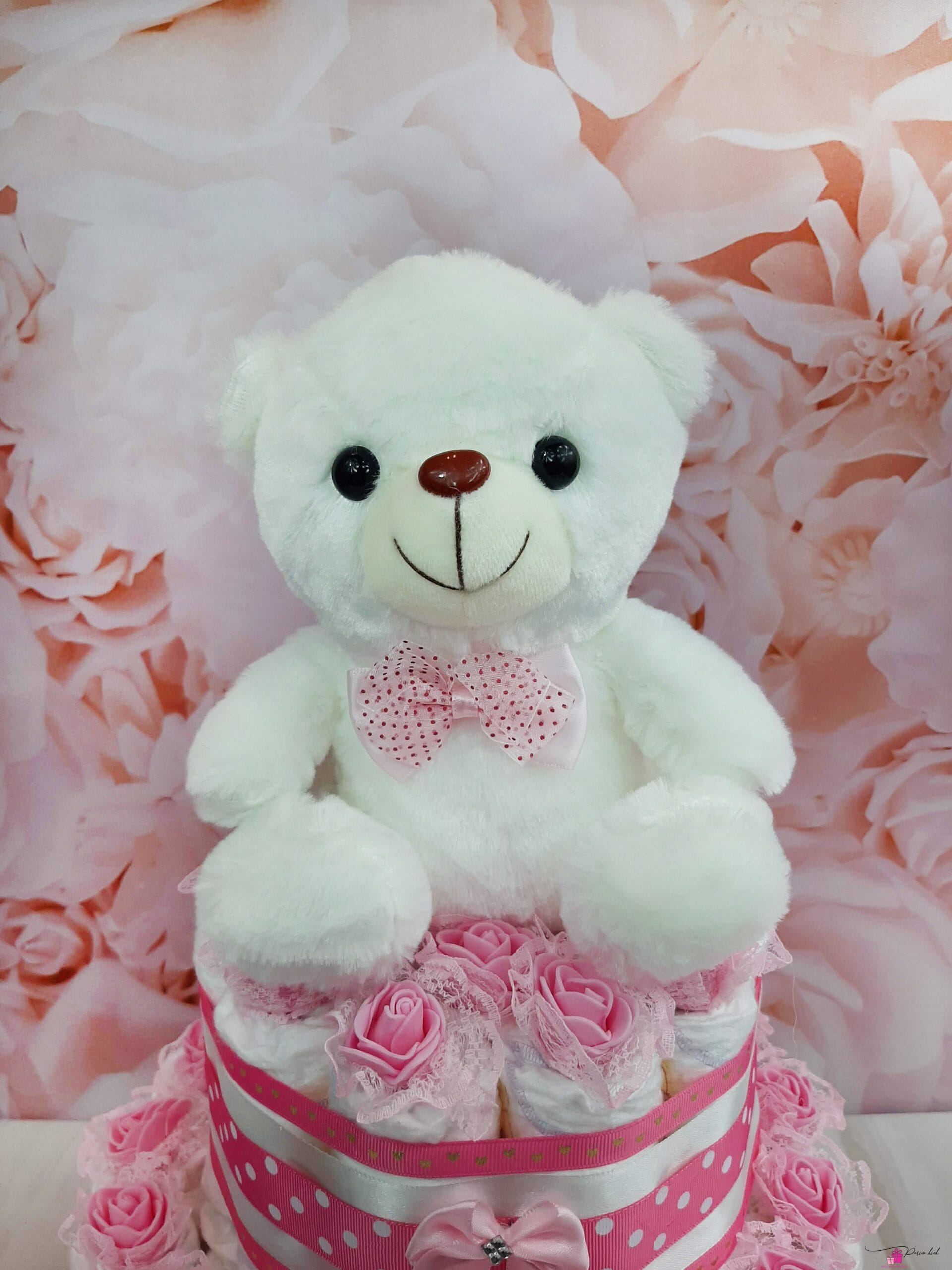 Roosa mähkmetort Valge Karuga 2