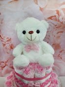 Roosa mähkmetort Valge Karuga 2