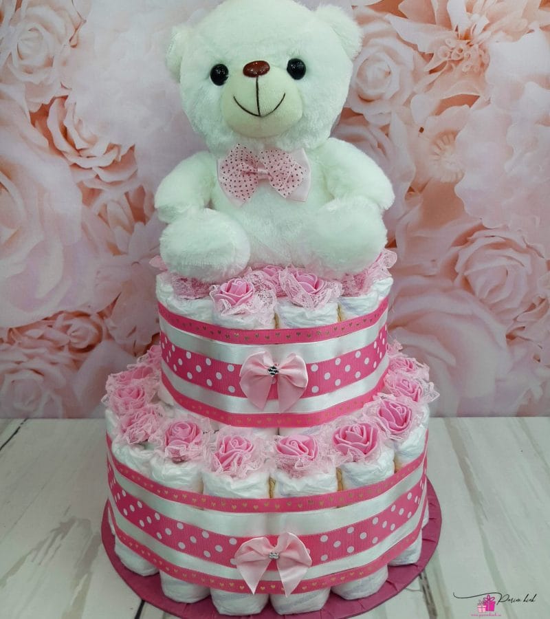 Roosa mähkmetort Valge Karuga Roosa mähkmetort Valge Karuga