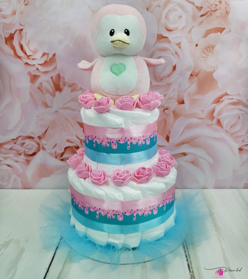 Roosa mähkmetort pingviiniga 5