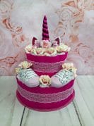 Tumeroosa Mähkmetort Ükssarvega