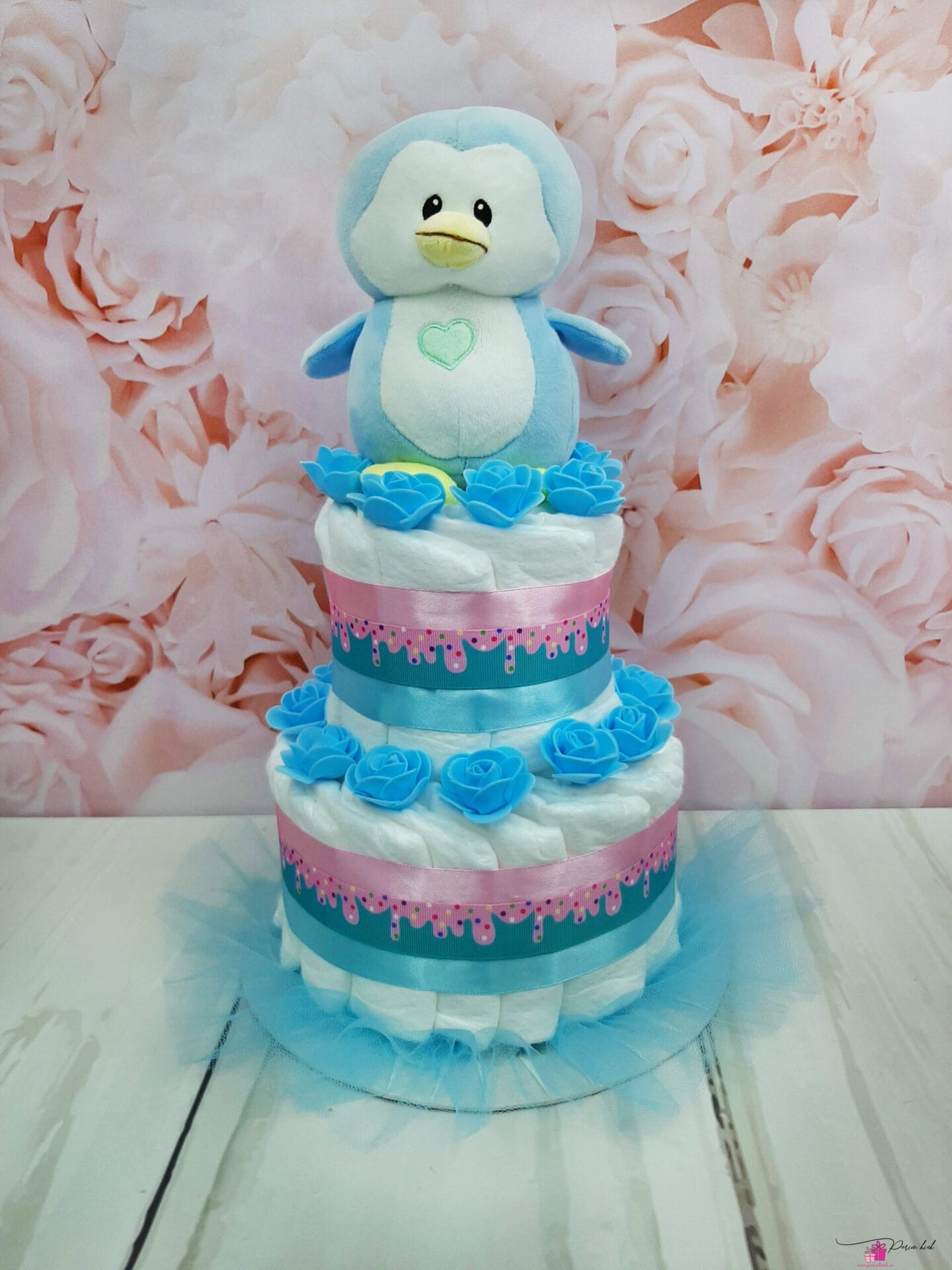 sinine väike mähkmetort pingviinigapg