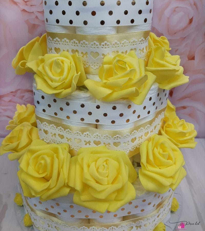 Kollane mähkmetort roosidega 2 Kollane mähkmetort roosidega 2