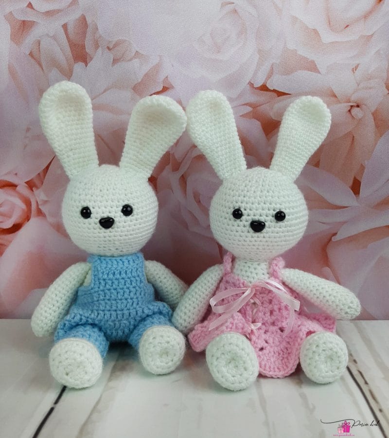 Amigurumi Jänesed Poiss ja Tüdruk 1