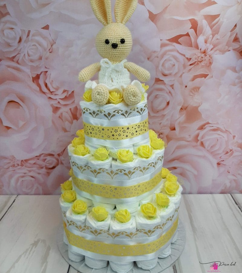 Kollane mähkmetort amigurumiga Kollane mähkmetort amigurumiga