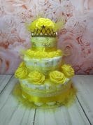 kollane mähkmetort krooniga