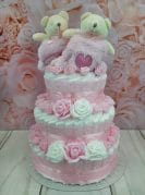 Roosa Kaksikute mähkmetort Kaisutekkidega 3