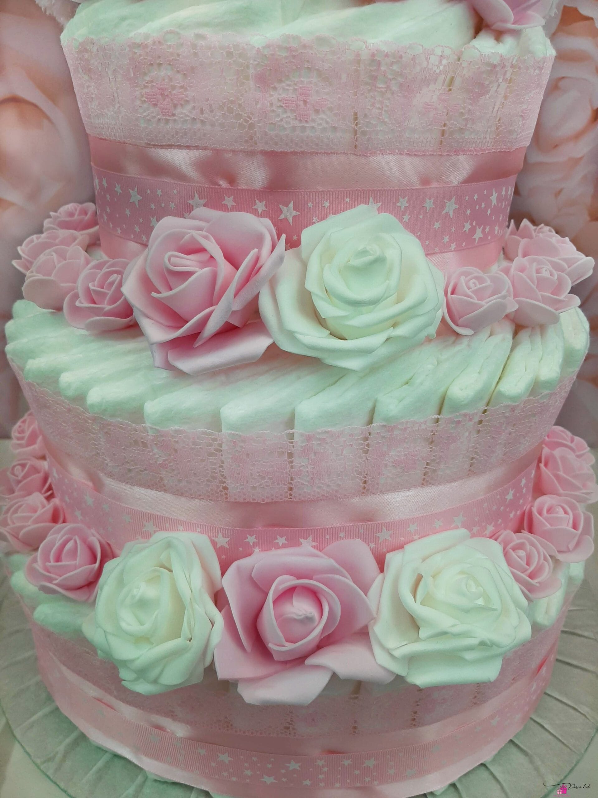 Roosa Kaksikute mähkmetort Kaisutekkidega 4