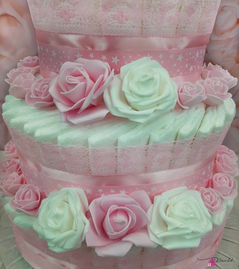 Roosa Kaksikute mähkmetort Kaisutekkidega 4 Roosa Kaksikute mähkmetort Kaisutekkidega 4
