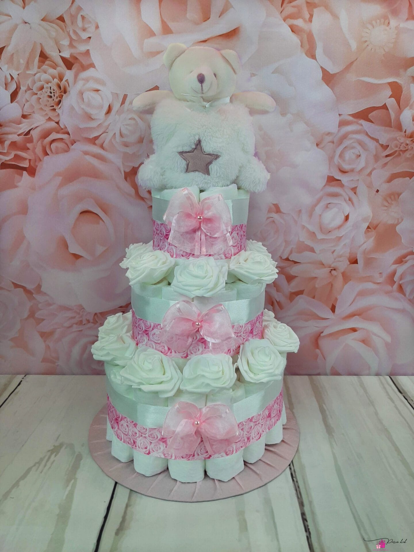 Roosa Mähkmetort Valge Kaisutekiga 2