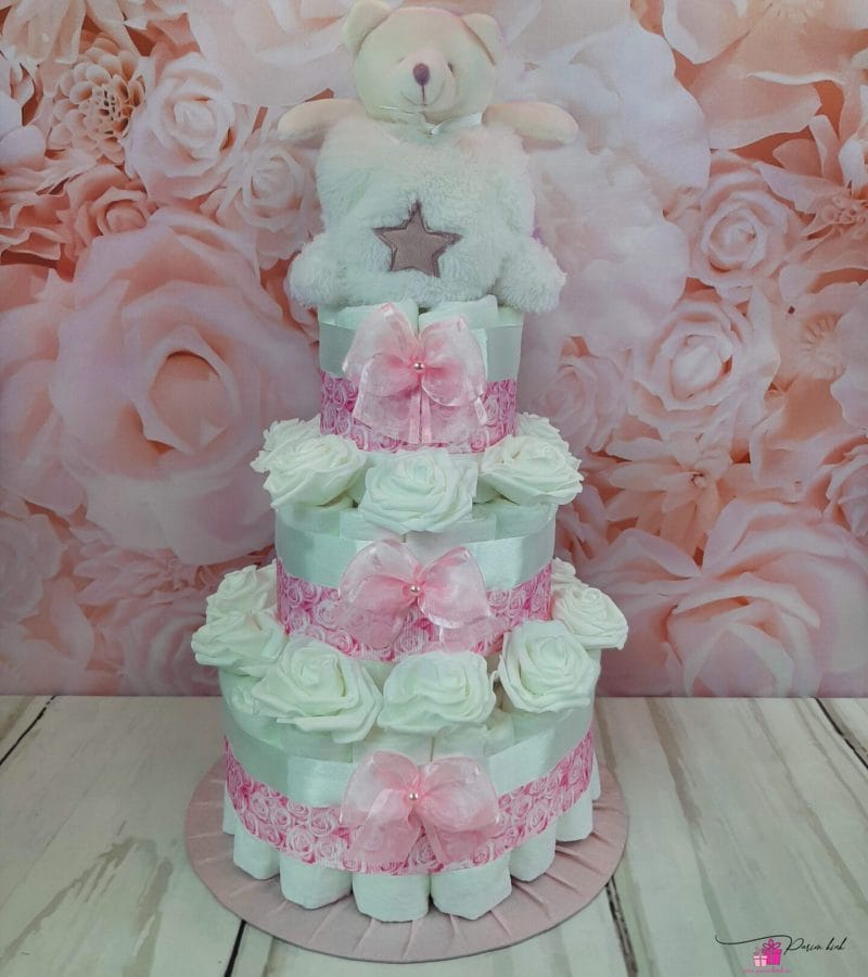 Roosa Mähkmetort Valge Kaisutekiga 2