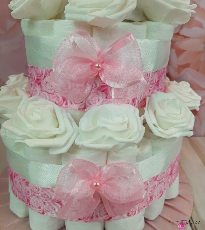 Roosa Mähkmetort Valge Kaisutekiga 3 Roosa Mähkmetort Valge Kaisutekiga 3