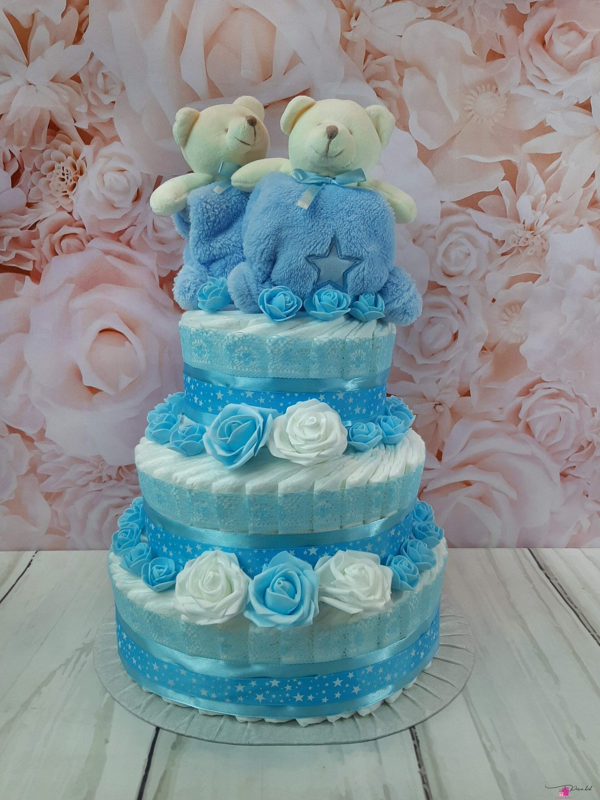 Sinine kaksikute mähkmetort kaisutekkidega 1