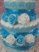 Sinine kaksikute mähkmetort kaisutekkidega 6