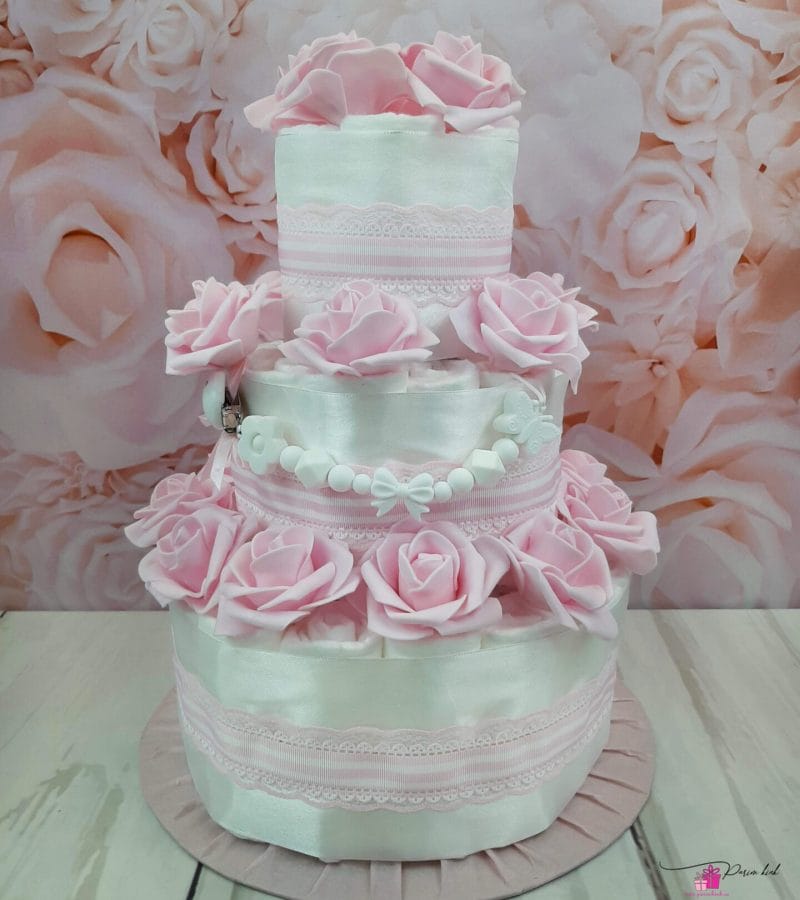 Heleroosa Mähkmetort roosidega 1