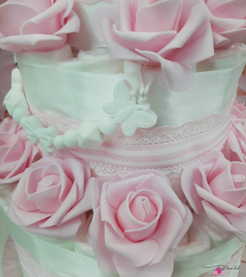 Heleroosa Mähkmetort roosidega 2 Heleroosa Mähkmetort roosidega 2