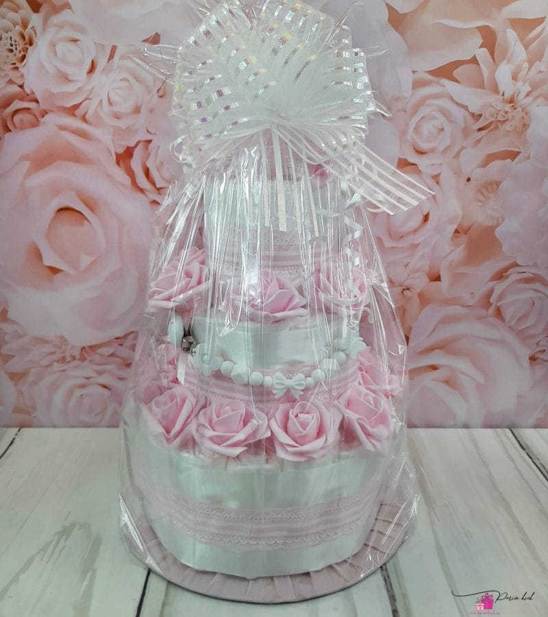 Heleroosa Mähkmetort roosidega Heleroosa Mähkmetort roosidega