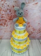 Kollane Mähkmetort Amigurumi Jänesega 2