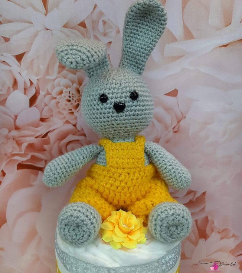Kollane Mähkmetort Amigurumi Jänesega 4 Kollane Mähkmetort Amigurumi Jänesega 4