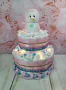 Roosa mähkmetort LED-tuledega