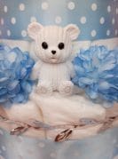 Sinine mähkmetort lilledega 3