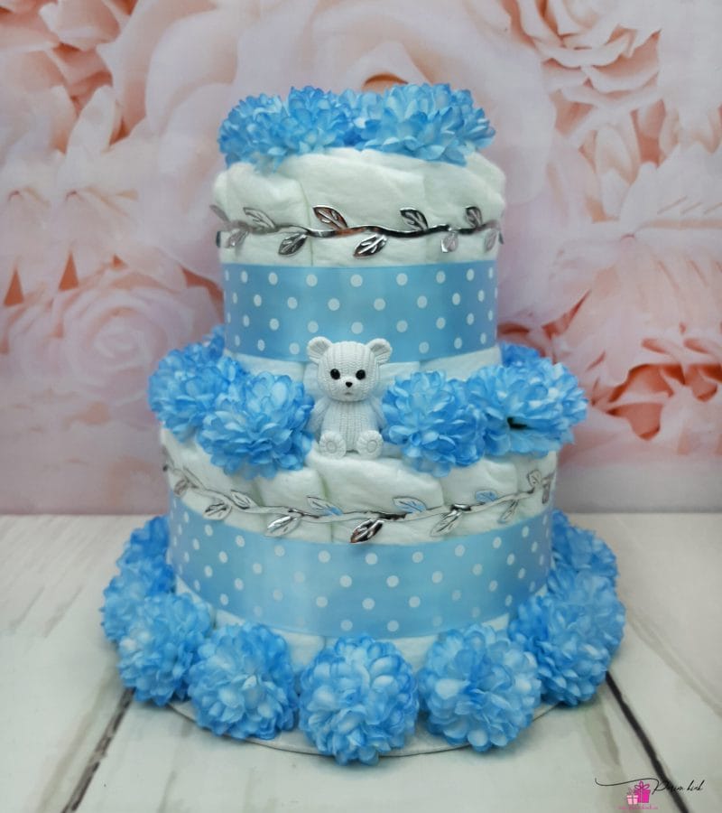 Sinine mähkmetort lilledega Sinine mähkmetort lilledega