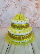 Kollane mähkmetort lilleliste papudega 7