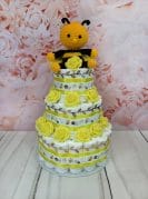 kollane mähkmetort amigurumi mesilasega