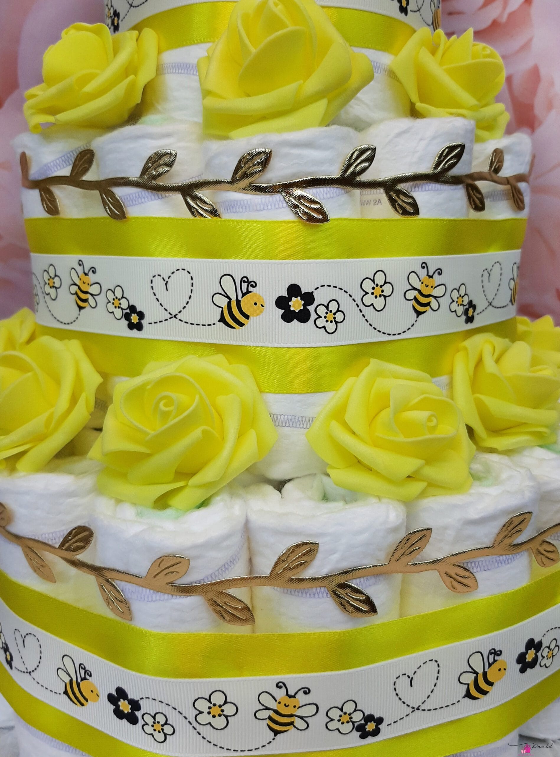 kollane mähkmetort amigurumi mesilasega6