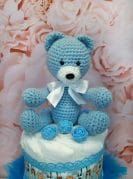 sinine väike mähkmetort amigurumiga 3