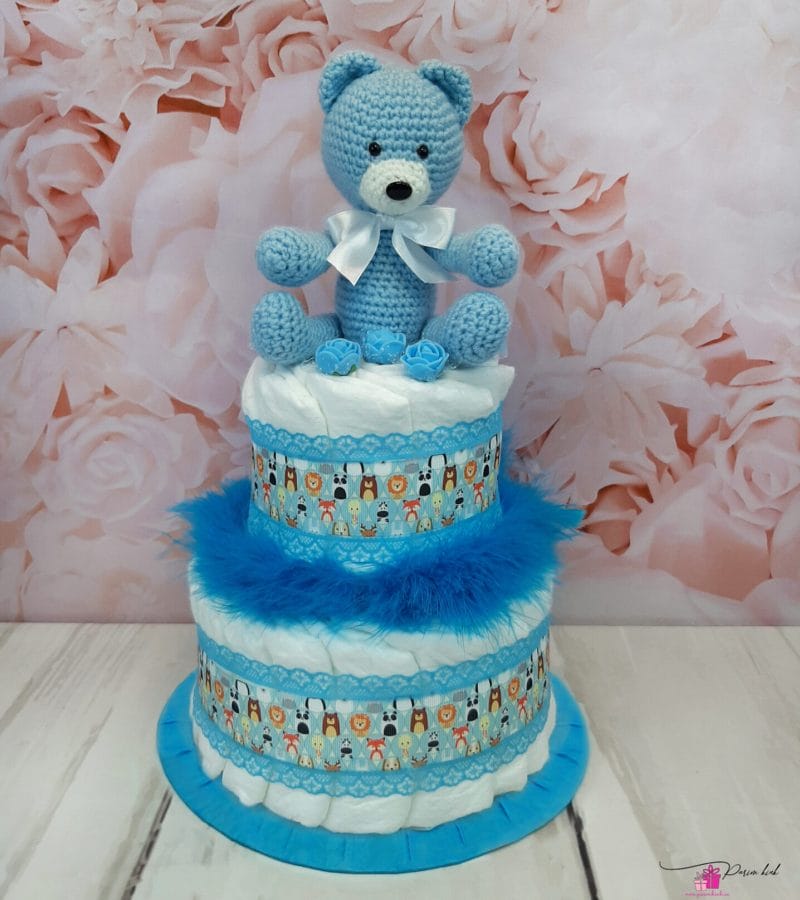 sinine väike mähkmetort amigurumiga7