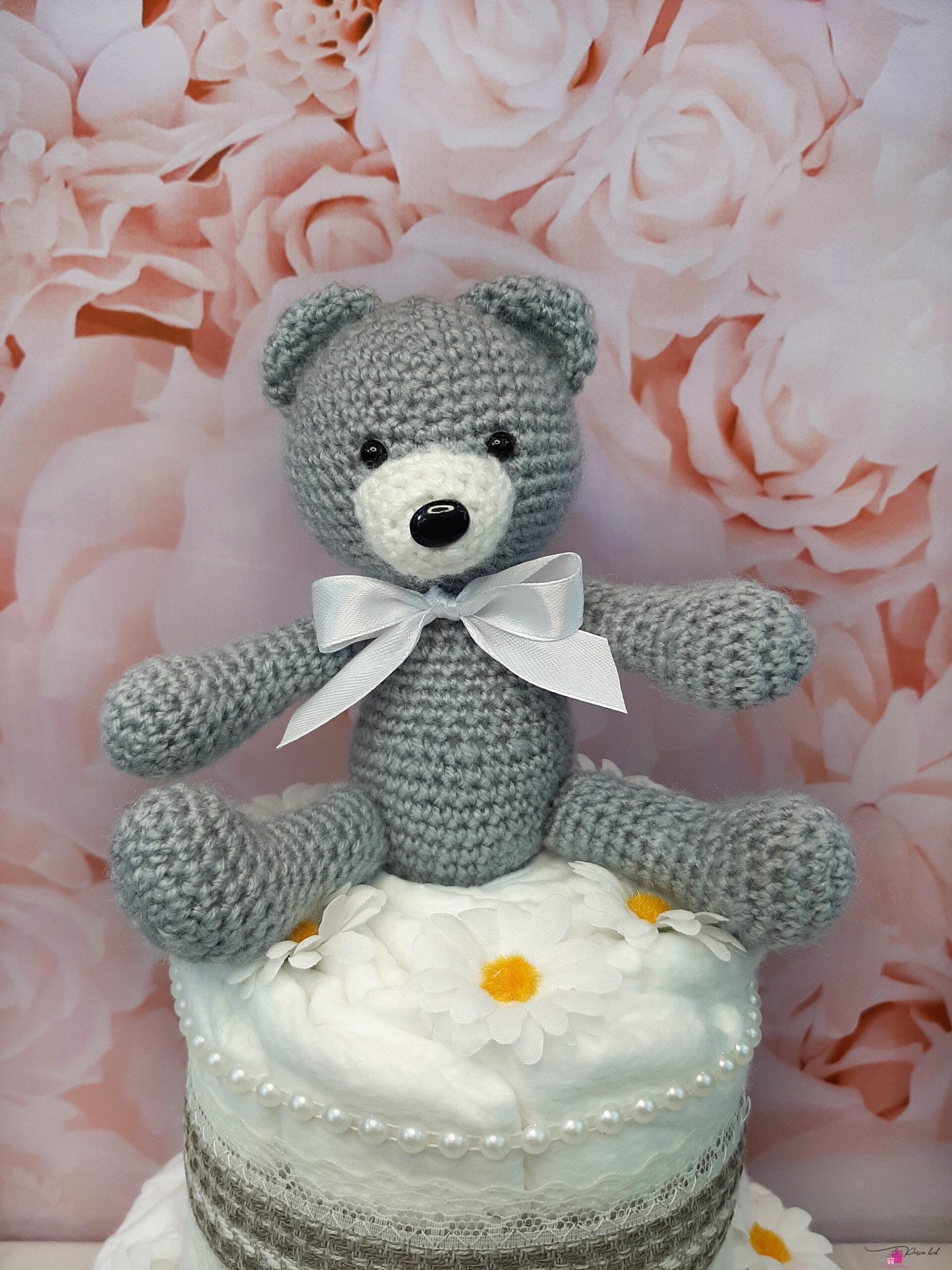 Neutraalne mähkmetort Amigurumi karuga 1