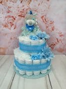 Sinine mähkmetort pitsuga