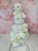 Valge mähkmetort LED karuga 2